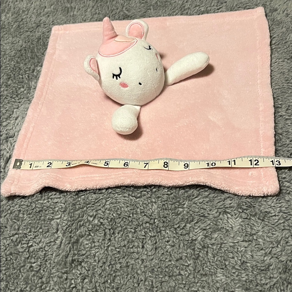 Forever Baby Charming Pink Unicorn Plush Security Blanket Lovey Stuffed Animal - Picture 2 of 9